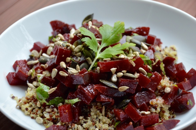 Rote Bete Quinoa Salat – Mit Pfeffer &amp; Liebe